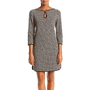 Black White Max Studio Jacquard Dress Womens Size Large